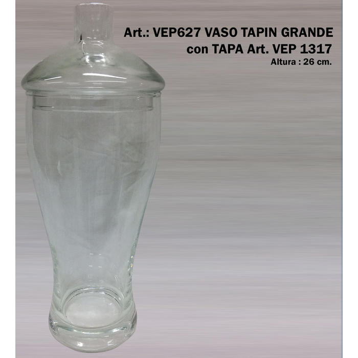 Art.VEP 627 _VASO TAPIN GRANDE con TAPA Art.VEP1317