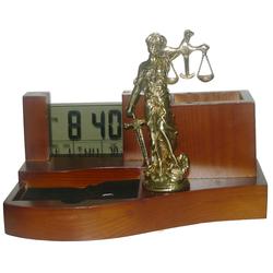 art550-044_ TARJETERO PORTALAPIZ JUSTICIA MINI C/RELOJ DIGIT